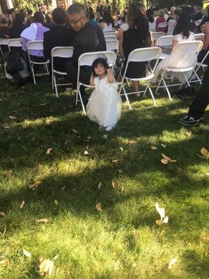 Wedding cutie. It's a beautiful place for an outdoor wedding.