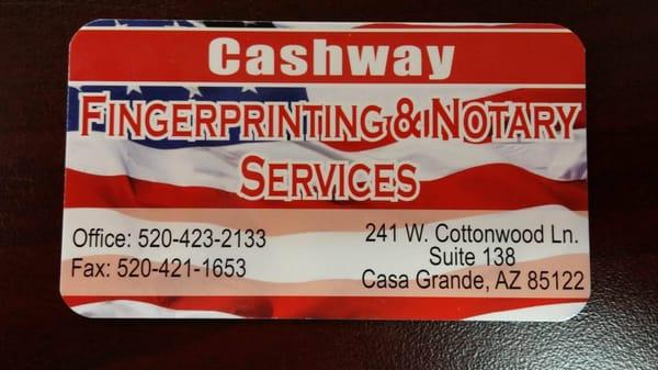 Fingerprinting & Notary Services.....