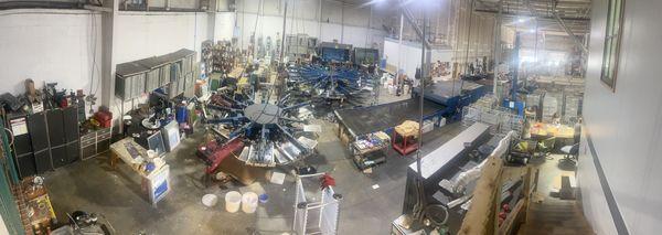 Full production company with machines for screen printing, laser etching, direct to film, and many more!