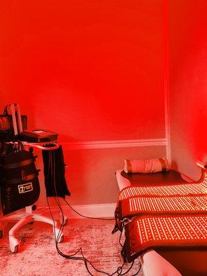 Inside our Red Light Therapy room