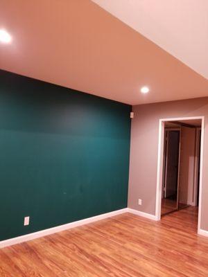 Accent wall in living room