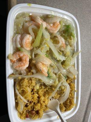 C11. Shrimp Chow Mein Combination Plate