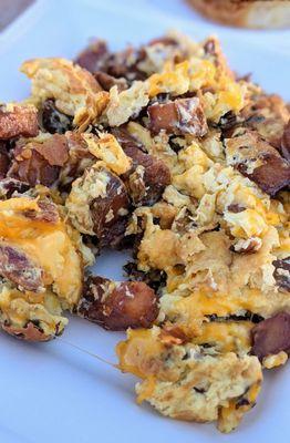 Egg scramble with bacon