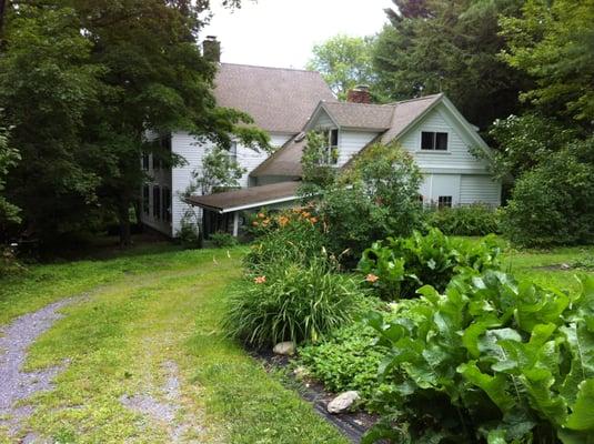 A rear view of Steepletop from one of the gardens.