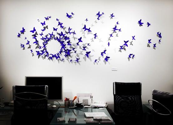 Paul Villinski "Untitled" Found Aluminum Can Birds and Butterflies