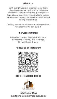 About Us. Services Offered. Follow us on Instagram.