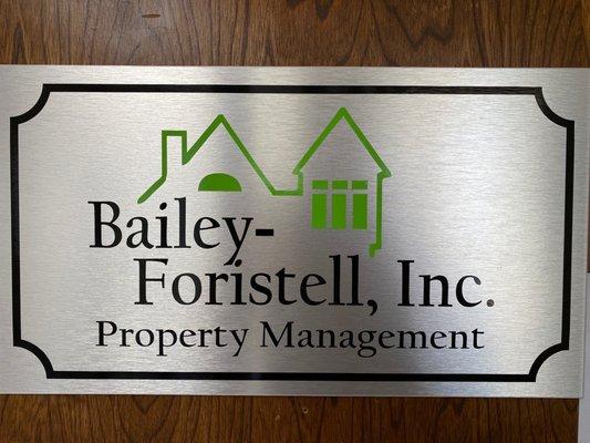 Company logo, Door sign