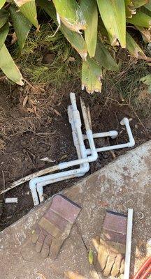 Irrigation pipes repaired