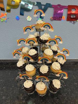 Birthday Cupcake Tower