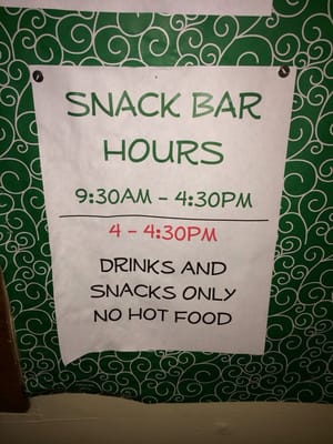 Ski center snack bar