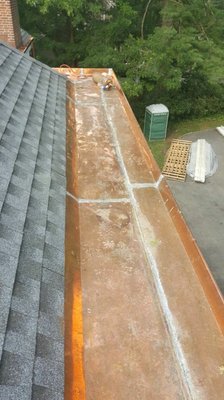 Copper yankee gutters