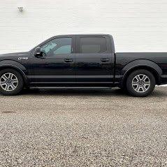 Lowered F150 with a Roush Supercharger