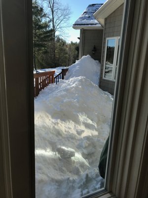 Far pile is in front of door.