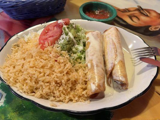 Chicken and Cheese Flautas