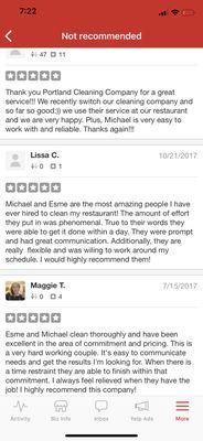 Our 5 star reviews hidden by yelp