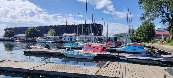 A peaceful day at the lower harbor in Marquette, Michigan.