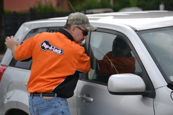 A locksmith is always the best choice for help when you get locked out of your car.