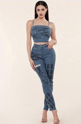 Two piece denim set