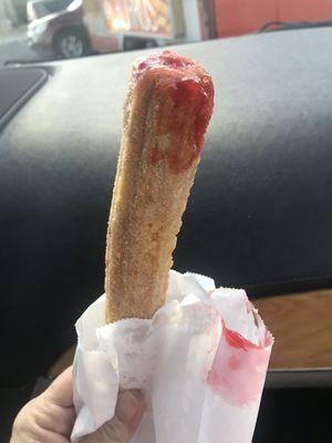 Strawberry filled Churros Rellenos