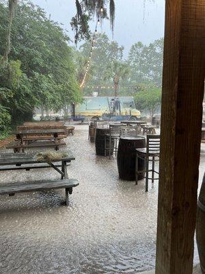 Crystal coast truck at Lowtide in the rain