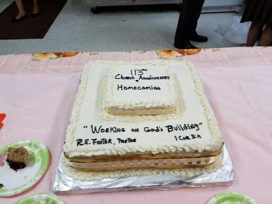 Homecoming cake. It was delicious!!!