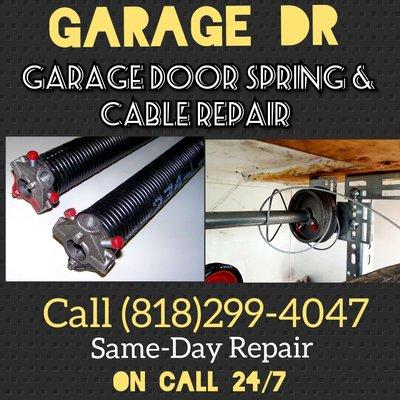 Garage Door & Gates Repair  Broken Spring, Cable Off The Drums Repair, Electric Sliding & Swinging Doors & Gate Repair.