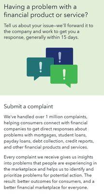 https://www.consumerfinance.gov/complaint/