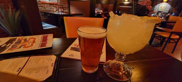 Beer and margarita