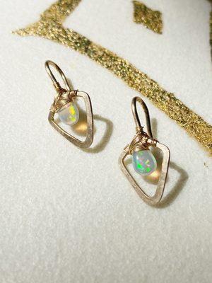 Opal earrings