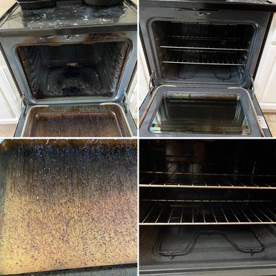 Before & After Oven cleaning