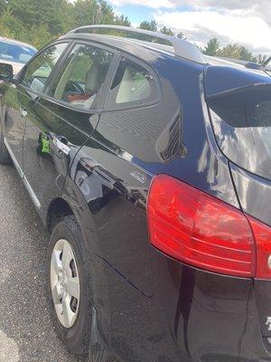 Nissan suv getting the basic Exterior wash with rims