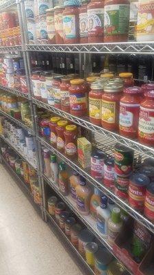 Sauces, dressings, canned goods