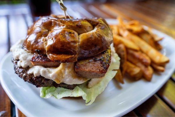 beer cheese burger.