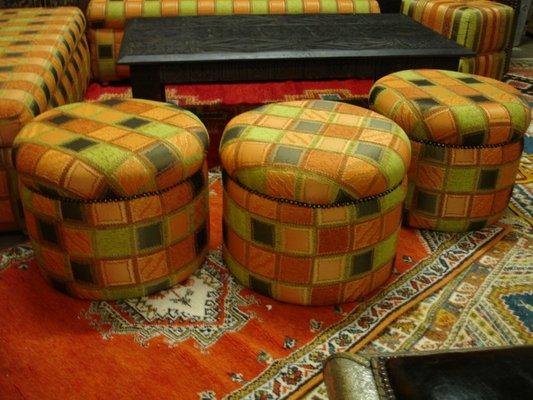 Fabric moroccan ottomans