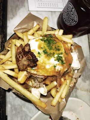 Duck poutine with foie gras