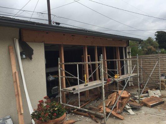 Garage Header Beam Replacement