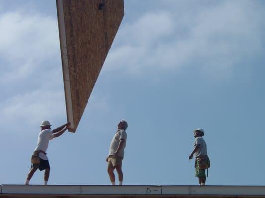 Roof Panels installed on light commercial project.