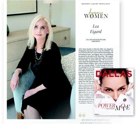 Dallas Modern Luxury Sep '23 issue 'Dynamic Women' Spotlight featuring Lea Eigard