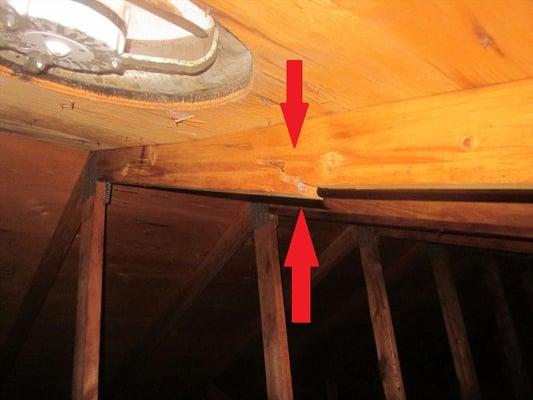 Damaged roof truss - Rochester Hills MI