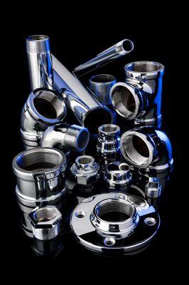 Chrome Plated Pipe, Fittings, Nipples, Flanges offering by Merit Brass Co.