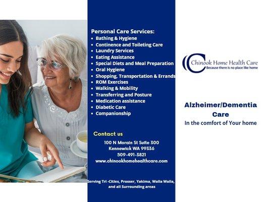 brochure for alzheimer and dementia care! 1/2