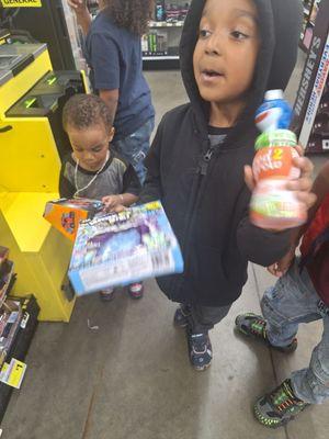 They just wanted to spend their gift cards at the Dollar General.