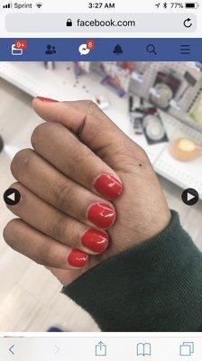 Basic Red manicure I had a year ago....