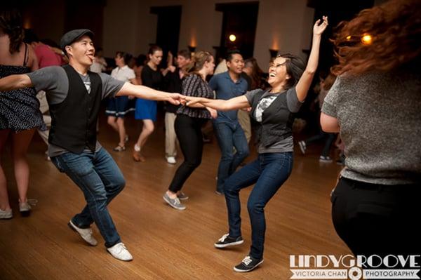 Me and my wife dancing the night away at LindyGroove