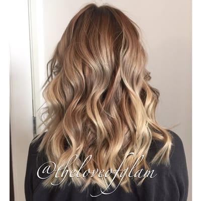 Balayage highlights, lowlights, and cut by rebecca lucia