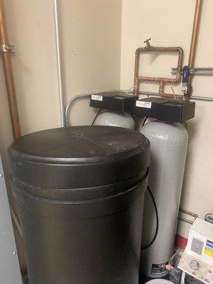 Industrial water softener