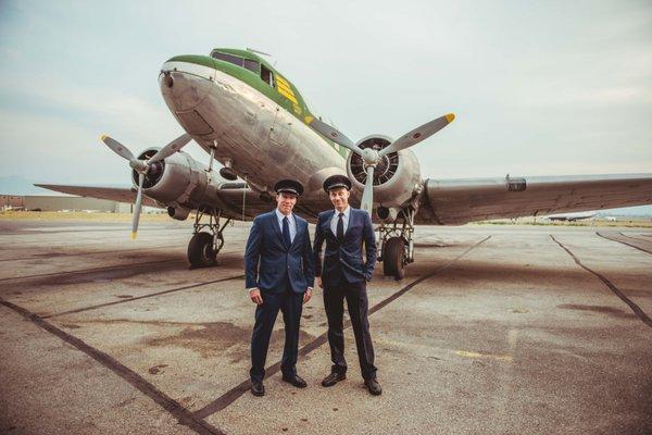 Our pilots love to welcome you aboard our DC-3's