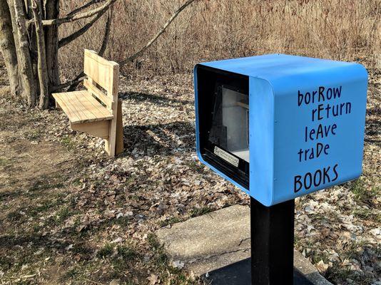 Little Free Library along the path just north of Barnes Rd.