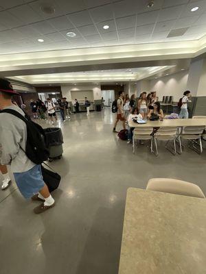 Cafeteria Busy at Lunch Time