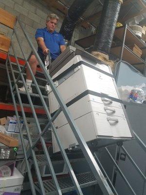 We Climb Stairs! TMG Copier Rental